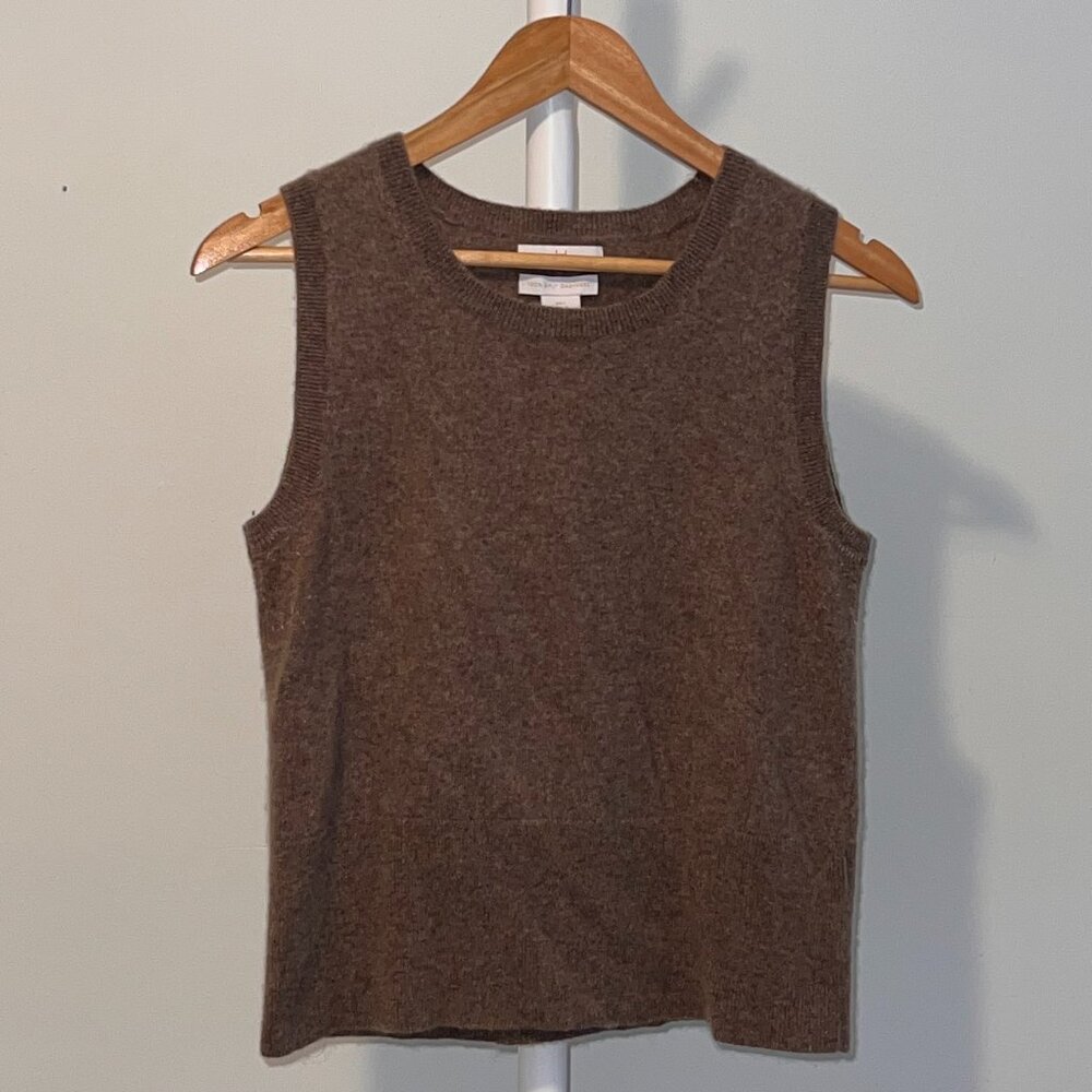 Mushroom Brown Cashmere Sweater Tank
